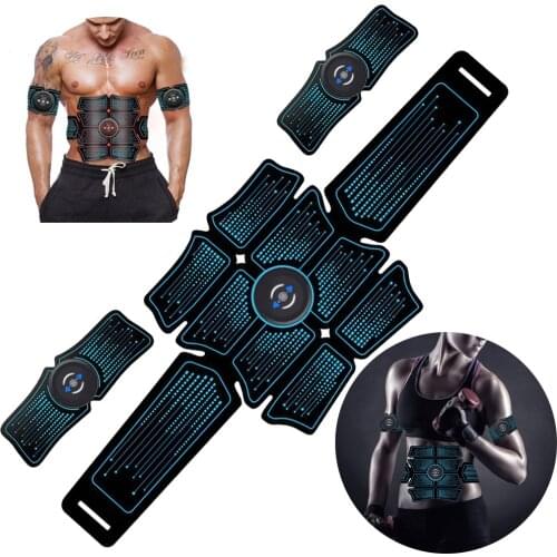 USB Charging Fitness Equipment Training Gear Muscle Electrostimulator Toner Abdominal Muscle Stimulator Trainer ABS EMS Exercise