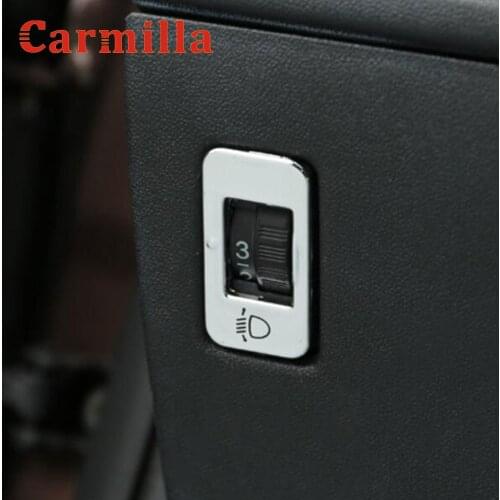 1Pc ABS Chrome Headlight Adjustment Knob Switch Sequin Cover Trim Sticker for Peugeot C3 C4L C4 C5 2014-2018 Accessories