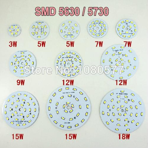 10pcs 3W 5W 7W 9W 12W 15W 18W SMD5730 SMD5630 PCB Cold White Warm White For LED Lamp Lighting Free Shipping