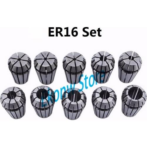 11pcs/set 20pcs/set ER16 Chuck Collet Precision Spring Chuck Collet Set 1-10mm For CNC Milling Lathe Tool Engraving Machine