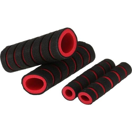 4pcs Motorcycle Bicycle Foam Sponge Nonslip Handlebar Hand Grip Cover Set