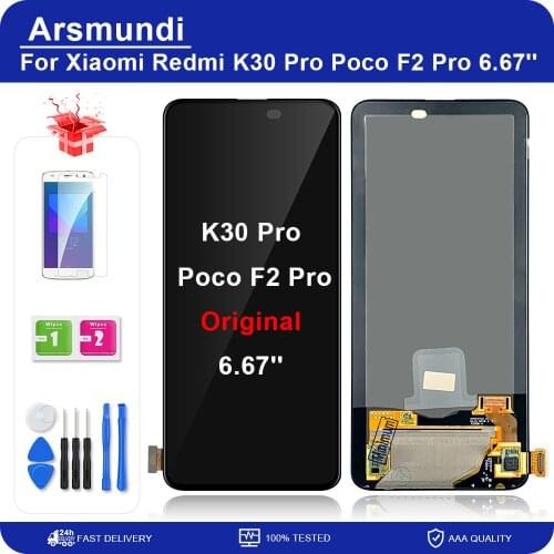 6.67" For Xiaomi Poco F2 Pro LCD Display Touch Screen Digitizer Assembly With Frame Replacement Parts For Xiaomi Redmi K30 Pro