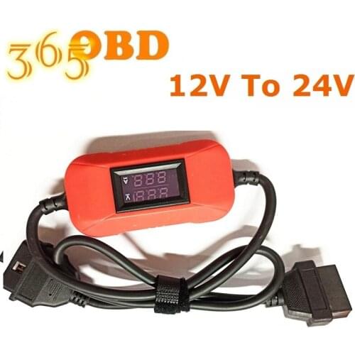 Black/Red 12V To 24V Truck Converter Adapter for Launch X431 Easydiag 3.0 for Heavy Duty Truck Car OBD2 Scanner Tool