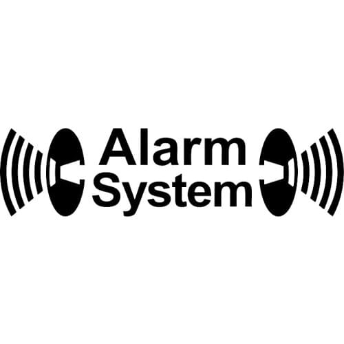 15*3.8cm Alarm system Car Stickers New Style Hot Warning Mark car stickers to cover scratches