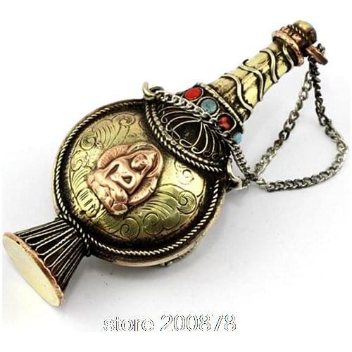 BYH005 Nepal Snuff bottle pendants,Tibetan Buddha mantras amulets box,Collectibles Wholesale Tibet Fork Arts