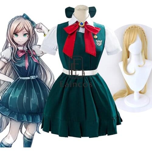 Danganronpa Sonia Nevermind Cosplay Costume Wigs Dress Headdress Belt Socks Halloween Carnival Funny Costume For Woman