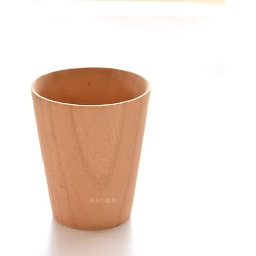 Wood Cup Primitive Handmade Natural Wooden Cup Breakfast Beer Milk Drinkware Tea Cup water bottle