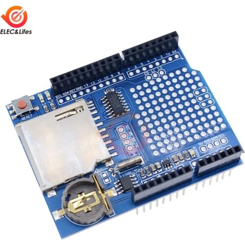 DS1307 Logging Recorder Data Logger Shield Expansion Board Data Recorder Module With Micro SD Slot V1.0 for Arduino UNO DIY