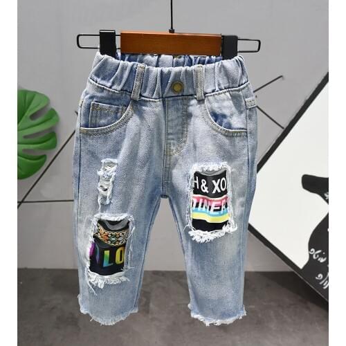 New Childrens Summer Childrens Brand Jeans Denim Shorts 2019 Hot Fashion Casual Boy Shorts boys hole Jeans 2-7years