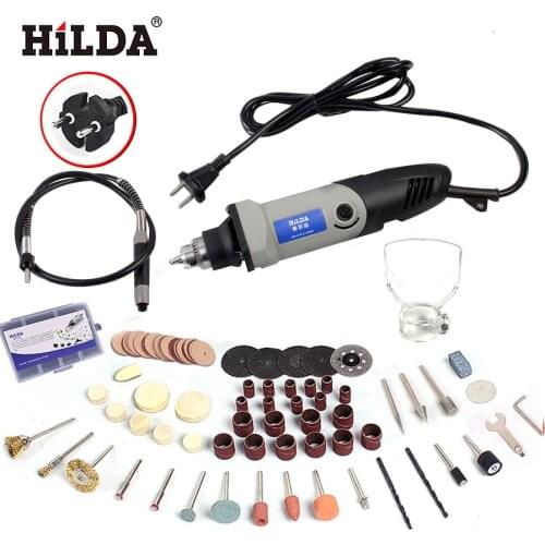 HILDA 400W Mini Electric Drill For Dremel Rotary Tools Variable Speed Grinder Grinding Toolwith Engraving Accessories Mini Drill