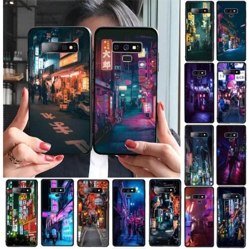 FHNBLJ Neon Asia Tokyo Phone Case For Samsung Galaxy S20 S10 Plus S10E S5 S6 S7edge S8 S9 S9Plus S10lite 2020