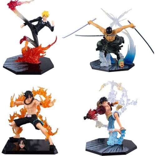 Anime One Piece Figurine Ronoa Zoro D Luffy Ace Sanji Anime Ghost Monkey Pvc Action Figures Model Collection Dolls Toys Gift