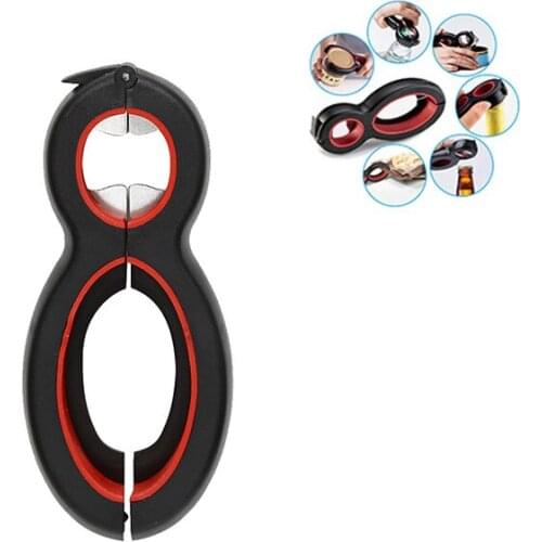 6 in 1 Bottle Openers Multi-functional Can Openers Jar Opener Lid Seal Remover Beer Opener Claw