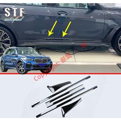 ABS Chrome Car Decoration Side Door Line Garnish Body Molding Moulding Trim Black For BMW X5 G05 2019 2020