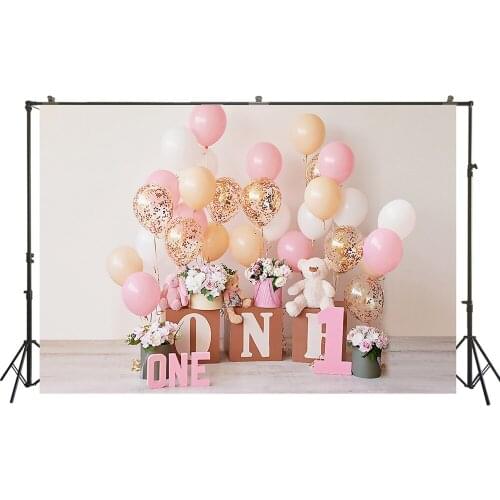 HUAYI Photography Backdrop Birthday Celebration One year old Baby Party Photo Booth Backdrops Studio Child Background W-3440
