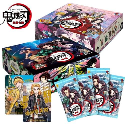 Demon Slayer Anime Card Tcg Game Cards Kimetsu No Yaiba Table Playing Toy Kids Christmas Gift Blind Box Mysterious Box Lucky Box