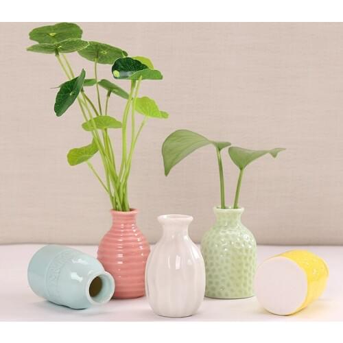 Creative ceramic vase simple office home desktop ornaments small craft garden vase