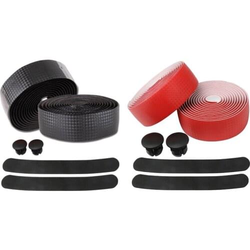 MEIJUN Imitation Carbon Fiber Bicycle Handlebar Tape Road Handlebar Strap Non-Slip Band Strap Shock Handle Tape