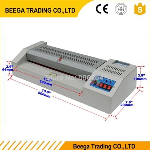 Metal Frame 110/220V A4/A3 12.5" 320mm Hot +Cold Thermal Laminating Machine Pouch Roll Laminator Office Equipment