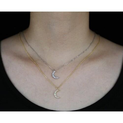 Minimal minimalist 925 sterling silver jewelry delicate thin cross chaim white fire opal gemstone silver necklace