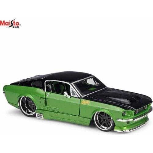 Maisto 1:24 Modified car 1967 Ford Mustang GT Assembled simulation alloy car model crafts decoration collection toy tools