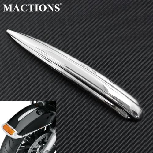 Motorcycle Chrome Front Fender Trim ABS Plastic For Harley FL Softail 86-17 FLD 12-16 Touring 84-19 Road King Street Glide FLHR