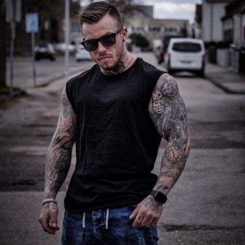 Gym Top Tanks for Men Solid Stringer Tank Top Bodybuilding Sleeveless Blouse Fitness Exercise Training Jogger Tops