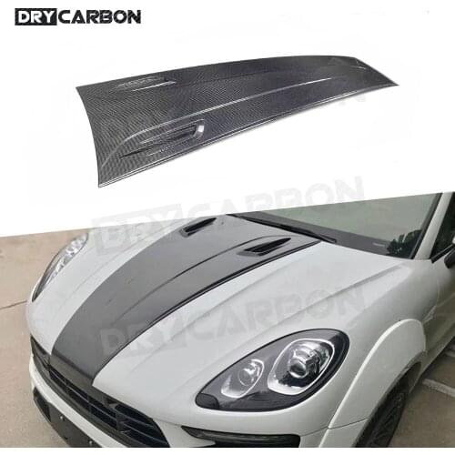 Carbon Fiber / FRP Car Engine Hood Air Flow Vent Fender Decal Auto Decoration Sticker for Porsche Macan 2014-2018