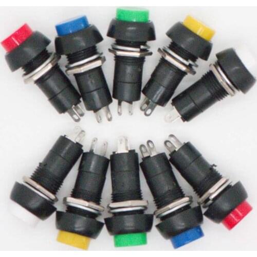 1PCS 12mm Plastic Push Button Switch Self-locking / Momentary Switchs 3A 150V PBS-11A PBS-11B 2PIN