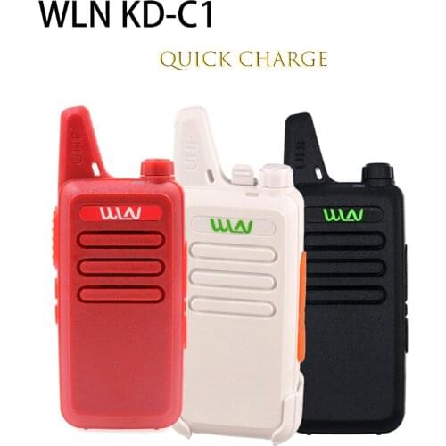 WLN KD-C1 KDC1 Walkie Talkie UHF 400-470 MHz MINI Handheld Transceiver 2 Way CB Radio Ham Communicator Gift for Tracker Hunting