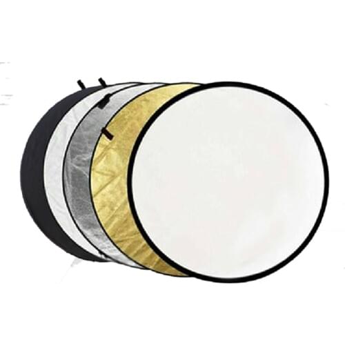 60cm 5 in 1 Portable Collapsible Light Round Photography Reflector for Studio Multi Photo Disc