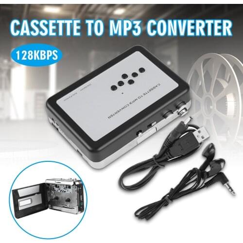 Newest Tape to PC CD USB Cassette to MP3 Converter Capture Audio Music Player Convert Tapes to USB Flash Drive Without PC