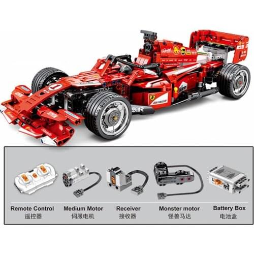 RC Electric DIY MOC 2.4GHz Exclusive Grand Prix Racer F1 Formula Racing Car Building Blocks Model Bricks Classic Kids Toys Gift