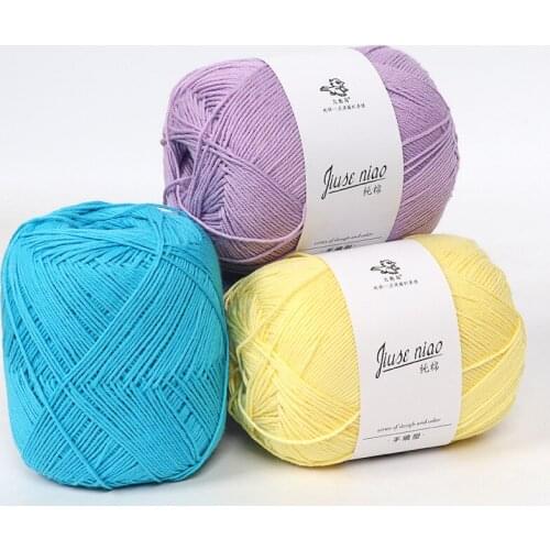 Multi-colored Baby Cotton Wool Yarn Soft Hand Knitting Yarn Crochet Thread DIY Handcraft Supplies For Clothing Blanket Scarf