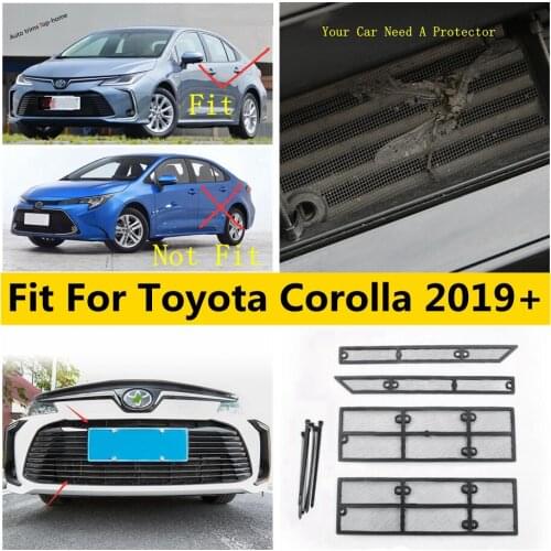 Yimaautotrims Front Head Grille Insert Net Insect Screening Mesh Cover Trim Fit For Toyota Corolla 2019 2020 2021 Protection Kit