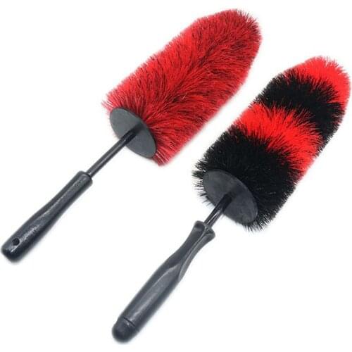 Wheel Rim Cleaning Brush Long Soft Bristle Car Wheel Brush Rim Tire Detail Brush Multipurpose use For Cleaning Wheels Brushes