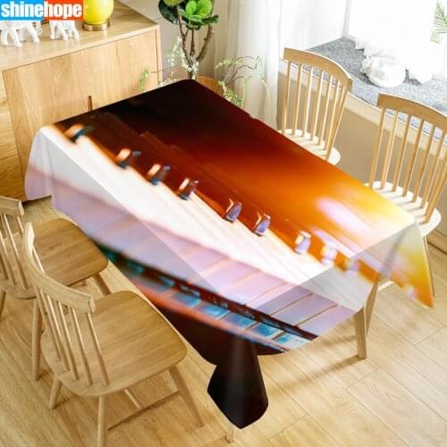 Piano Table Cloth Oxford Print Waterproof Oilproof Home Rectangular Party Table Cover 100X140cm/140X250cm