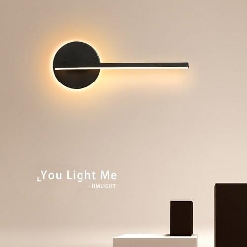 AC 110V 220V LED Wall Lamps 12W 330° Rotatable Adjustable Light Angle Indoor Study Bedroom Simple Light Fixture Aluminum