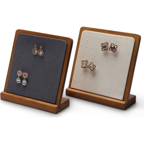 Solid wood stud earrings display props window jewelry display placed earrings storage rack display stand vertical
