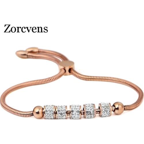 Modyle Party Jewelry Adjustable Bracelet For Women Personalized Gold/Silver Color/Rose Gold Color Brilliant CZ Bracelet Jewelry