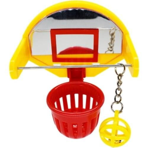 Funny Parrot Birds Toys Mini Basketball Hoop Props Parakeet Bell Ball Chew Toy Pet Supplies