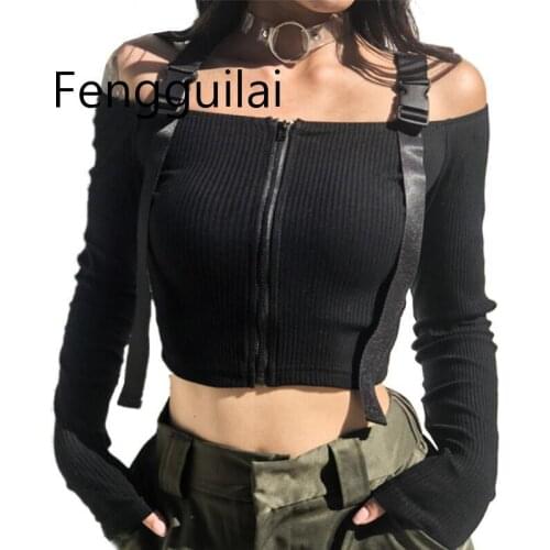 T Shirt Women Long Sleeve Shirt Women T-shirt Crop Top 2020 Korean Fashion Style Shirt Feminina Black Sexy Short Top