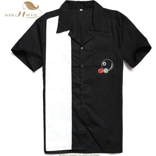 Plus Size Men Shirt ST126 Summer 2021 Short Sleeve Cotton Embroidery L-3XL Vintage Rockabilly Retro Shirts