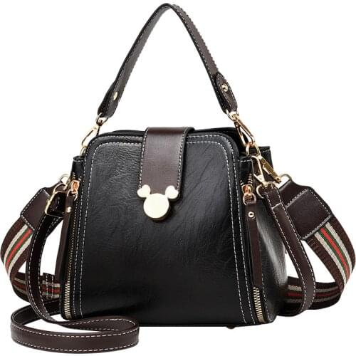 Disney Minnie handbag Womens pu messenger bags bucket bag fashion shoulder bag lady mickey mouse handbag