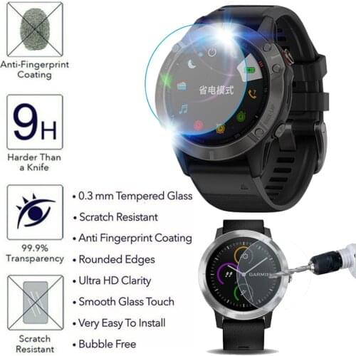 2/3/5Pcs Tempered Glass For Garmin Fenix 6S 6 6X Pro Smart Watch Screen Protector For Fenix 5 5s Protect Watch Face Film 9H