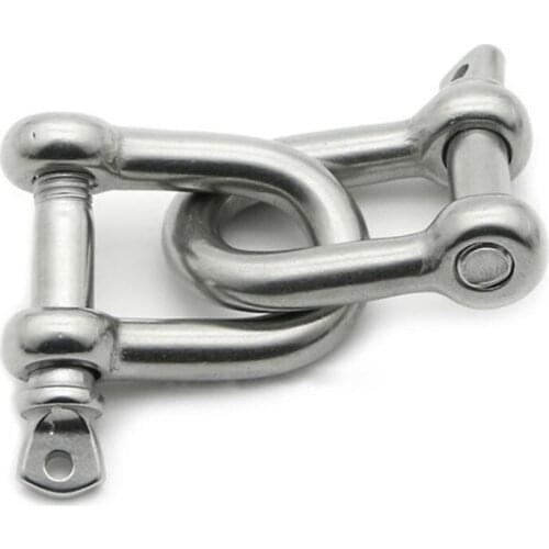 2pcs M14 Bow Shackles Recovery Rigging Tow D-Ring Screw Pin Anchor Bow Shackle Rigging European Style for Chains Wirerope