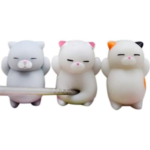 3pcs Mochi Hand Fidget Toys Sensory Cute Mochi Cat Squeeze Healing Fun Kids Kawaii Squeeze Toy Sensory Antistress Relief
