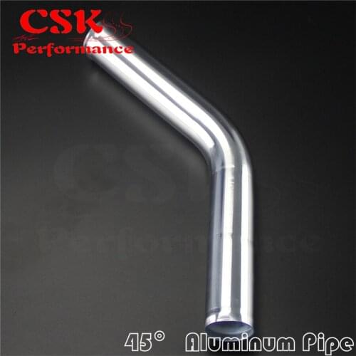 35mm 1.38" inch Aluminum Intercooler Intake Pipe Piping Tube hose 45 Degree