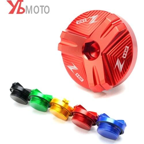 For KAWASAKI ZH2 Z H2 Zh2 2019-2020 Motorcycle Accessories Engine Oil Drain Plug Cover With logo " ZH2 " Oil Filler Cap