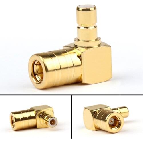 Artudatech 4PCS SMB Male to SMB Female M/F Right Angle 90 Degree RF Adapter Connector